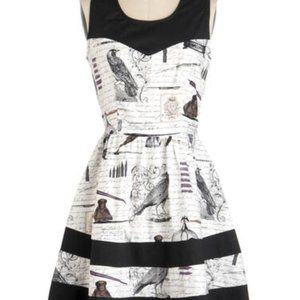 Folter Nevermore Raven Goth Fit and Flare Dress
